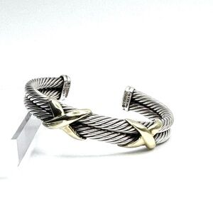 David Yurman 10mm Double Cable Gold Double
X Bracelet